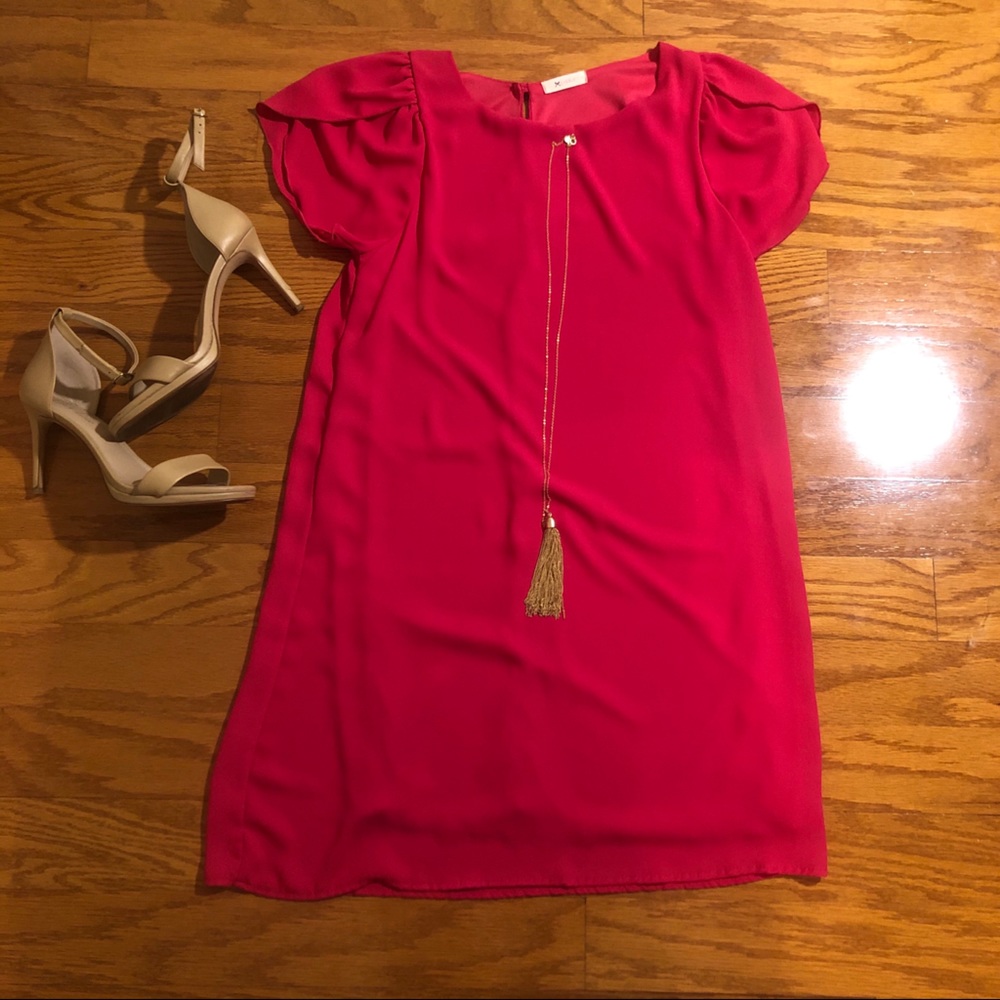 Everly Hot Pink Shift Dress
